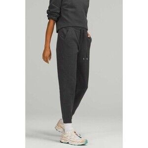 Lululemon Black Ribbed HR 7/8 Jogger Pant  Size 14 High rise Pants Waffle